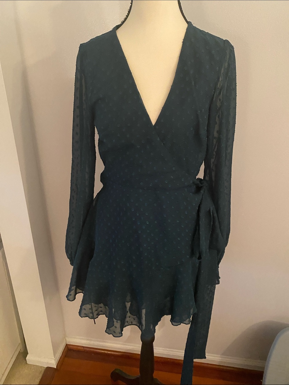 Lucy in the sky wrap mini dress medium